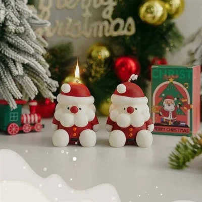 Nến thơm hình ông già Noel làm quà giáng sinh